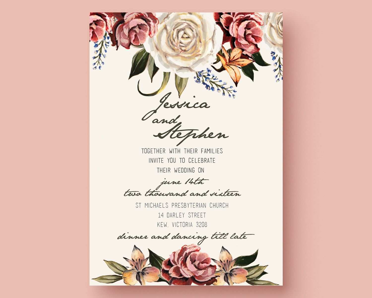 72 Format Adobe Illustrator Wedding Invitation Template Free For Ms 