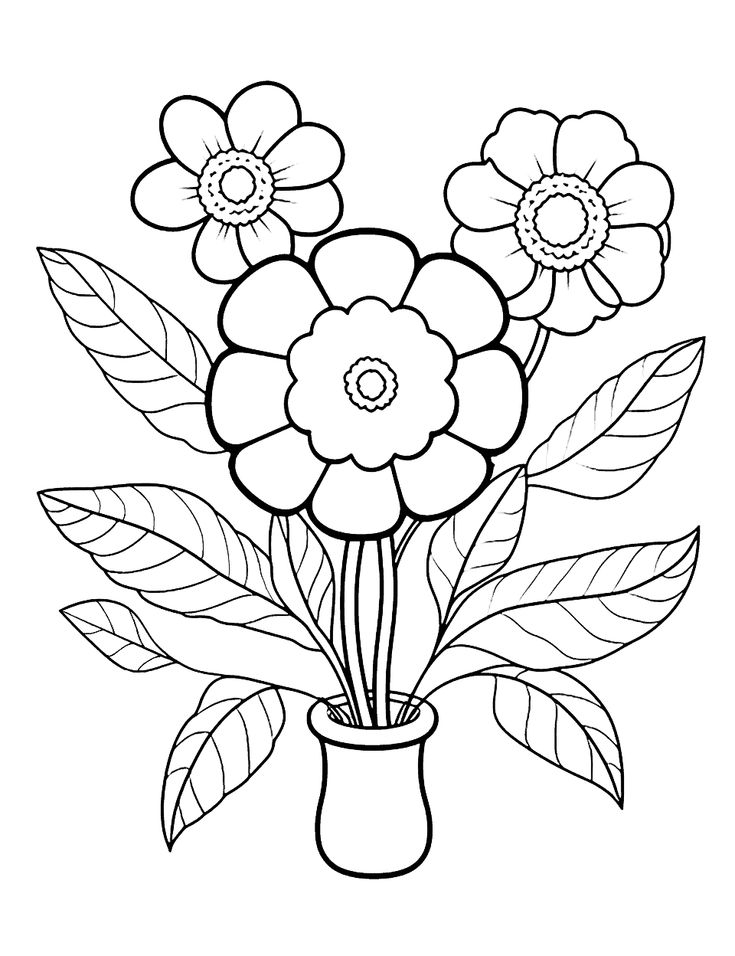 75 Flower Coloring Pages Free Printable Sheets Flower Drawing