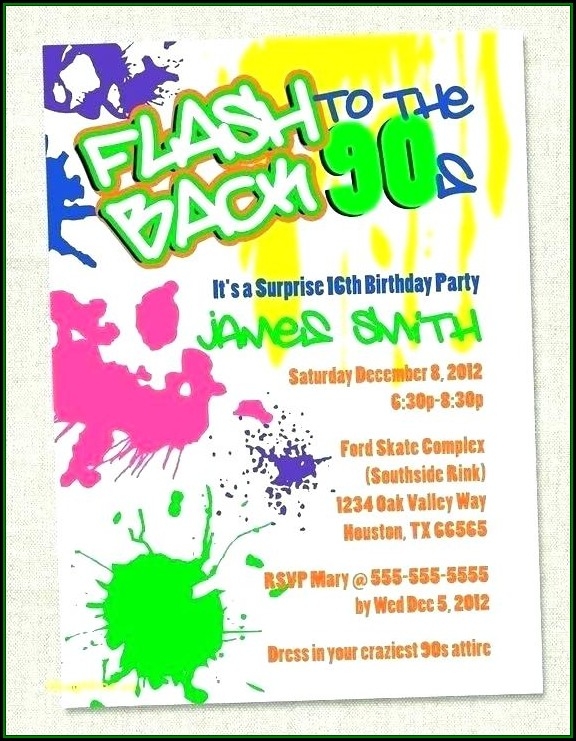 80 39 s Birthday Party Invitation Template Template 1 Resume Examples 