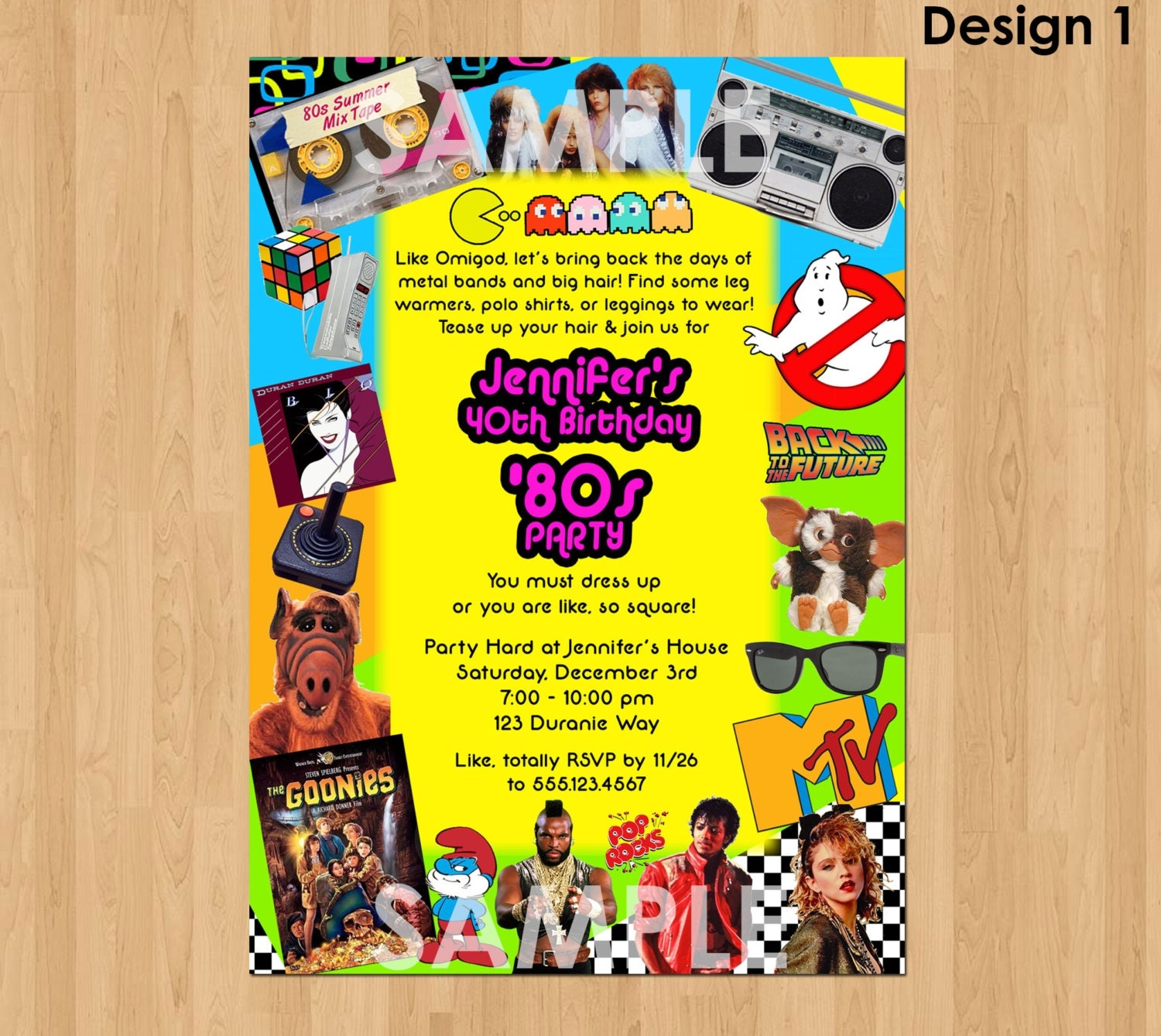 80 39 S Theme Party Invitation Templates Free