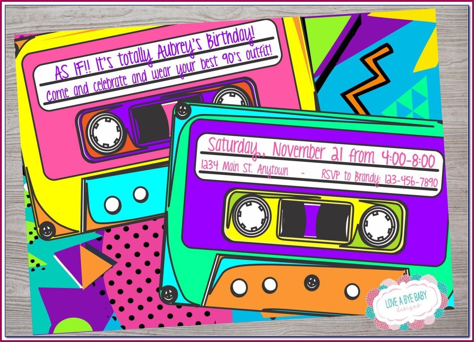 80s Party Invitation Template Template 1 Resume Examples qeYzMekR98
