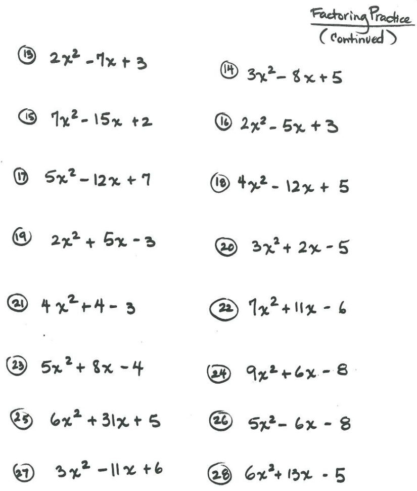 9th grade math worksheets