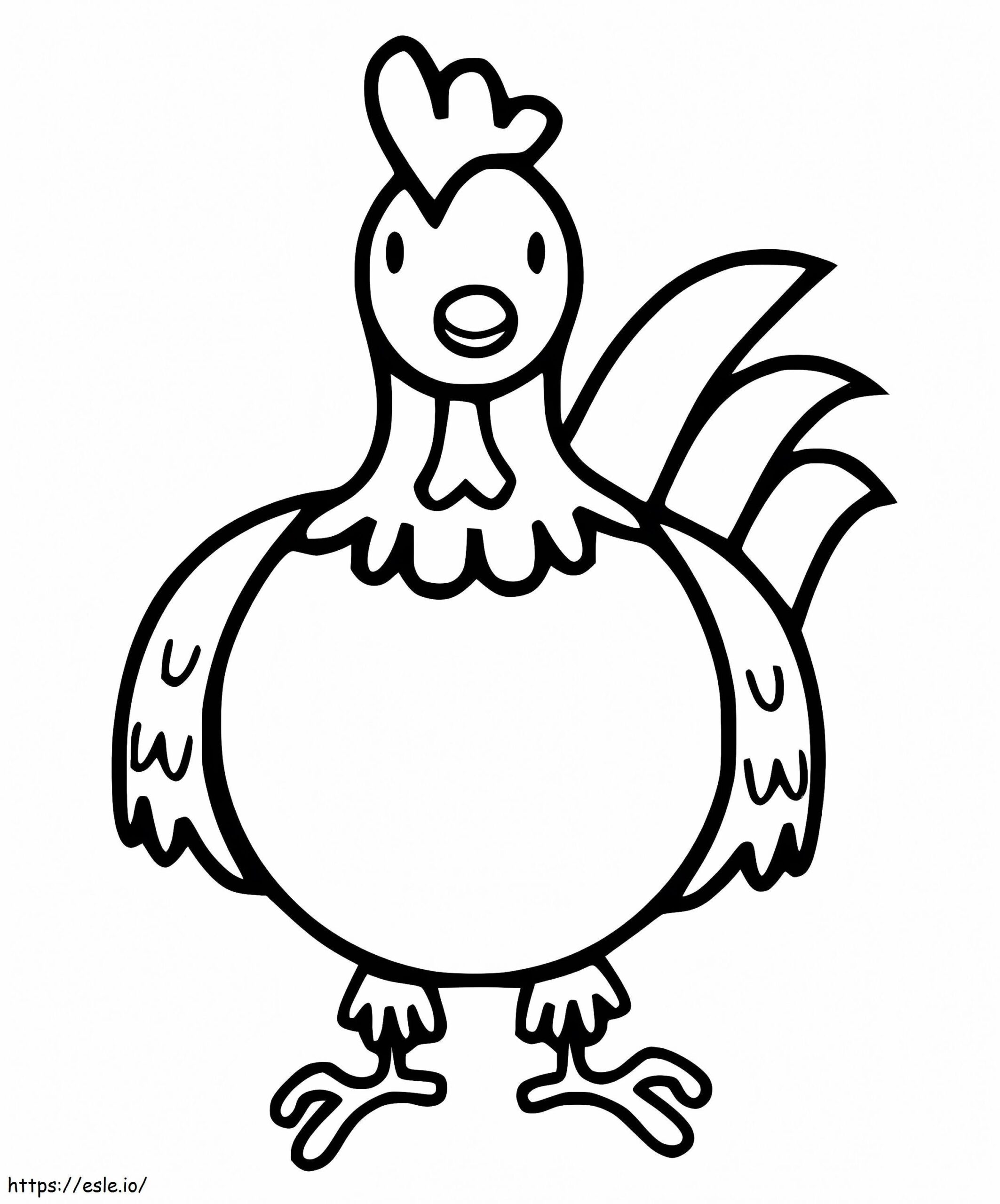 Chicken Coloring Page