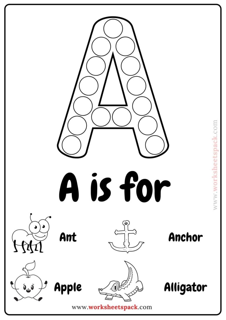 kindergarten abc worksheets