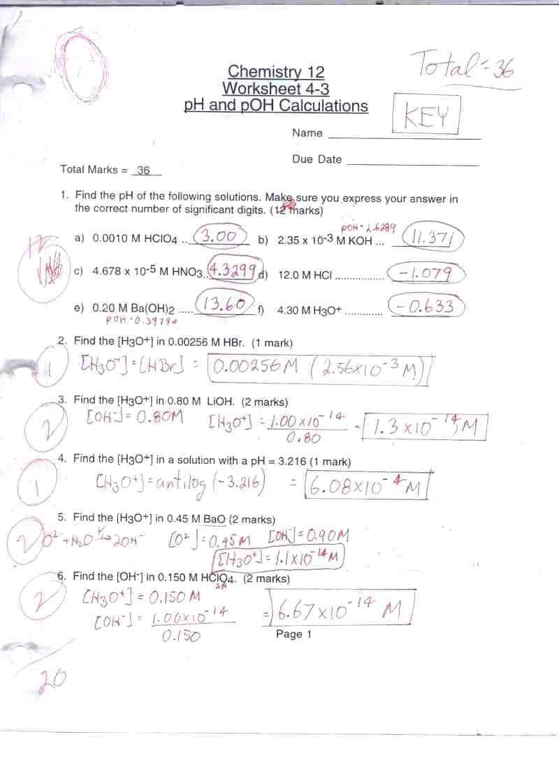 Acids Bases And Ph Worksheet Answers Db excel