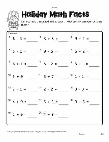 Add And Subtract Worksheets