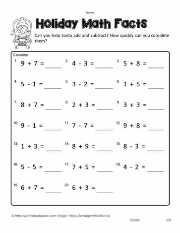 Add And Subtract Worksheets