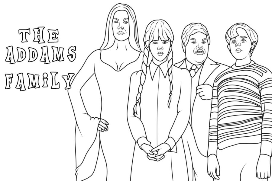 Addams Family Wednesday Coloring Page Coloring Book 