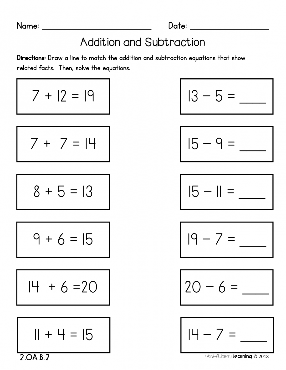 addition within 20 worksheets