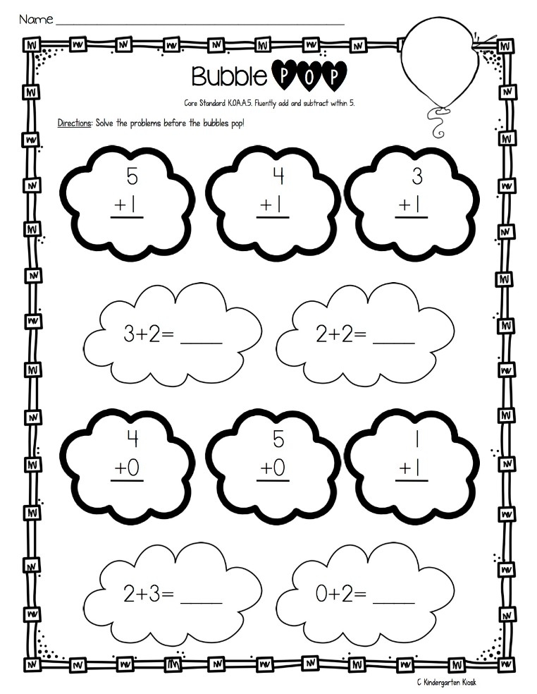 mathematics addition and subtraction worksheets