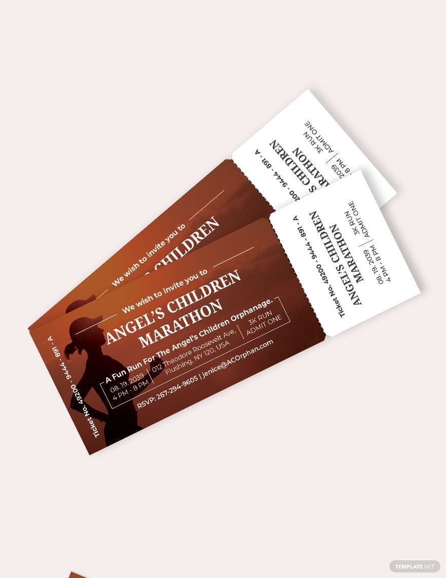 Admit One Ticket Invitation Template In Pages Word Publisher PSD