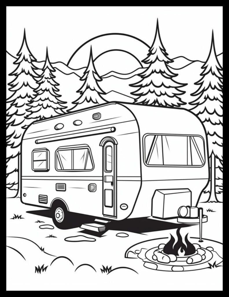 Camper Coloring Pages