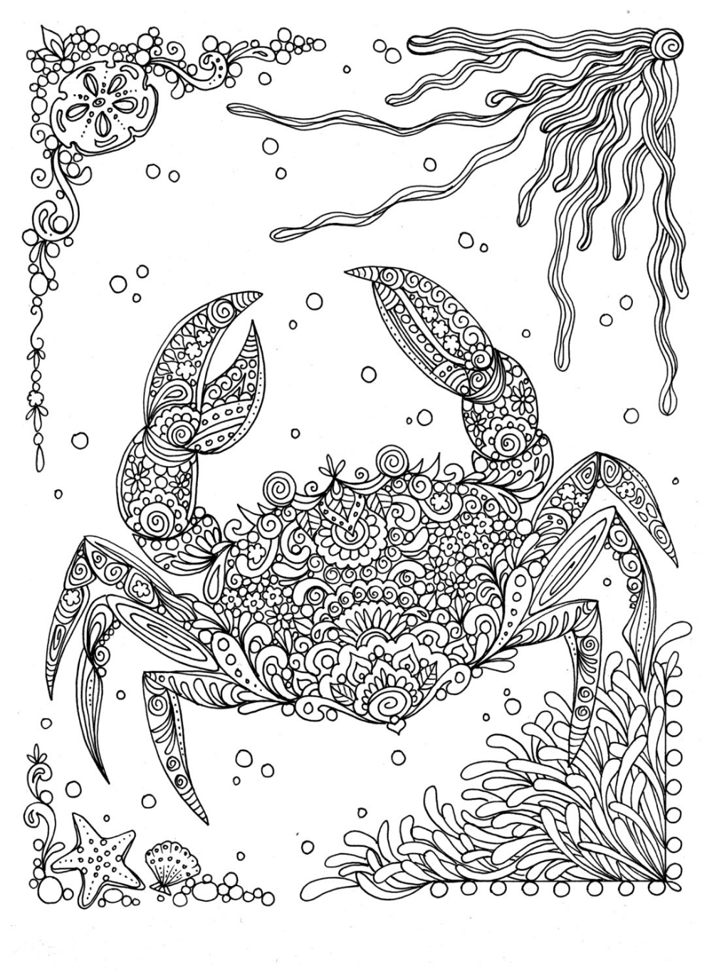 Sea Creature Coloring Page