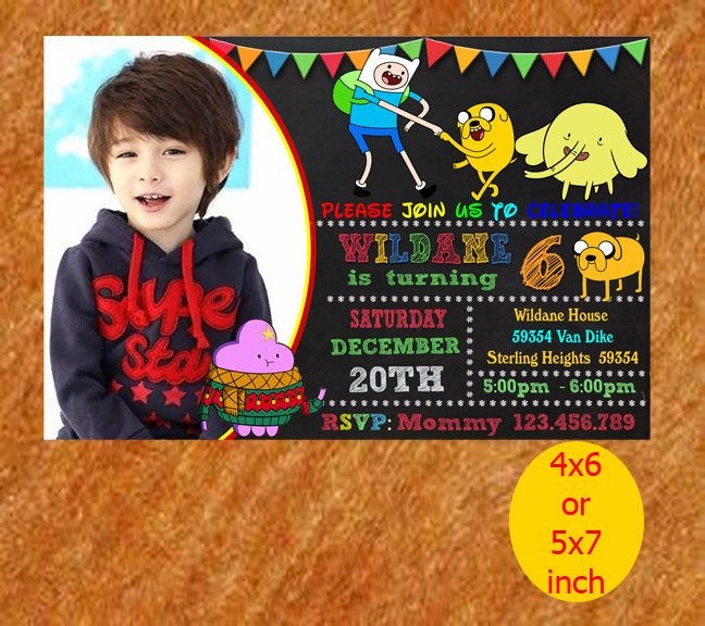 adventure time invitation template