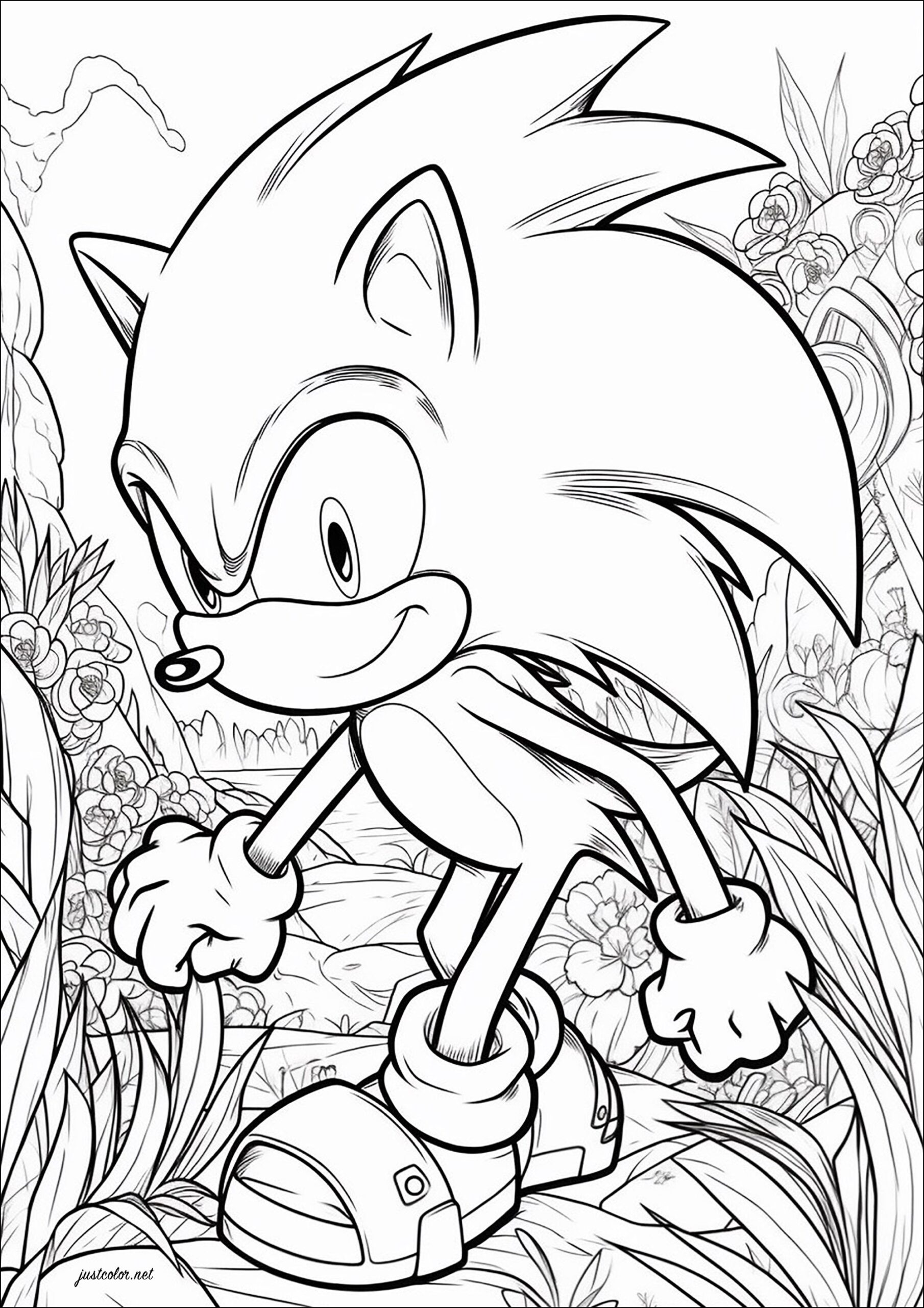 free sonic the hedgehog coloring pages