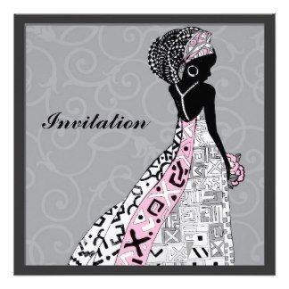 African Wedding Invitation Templates African American Woman Beautiful