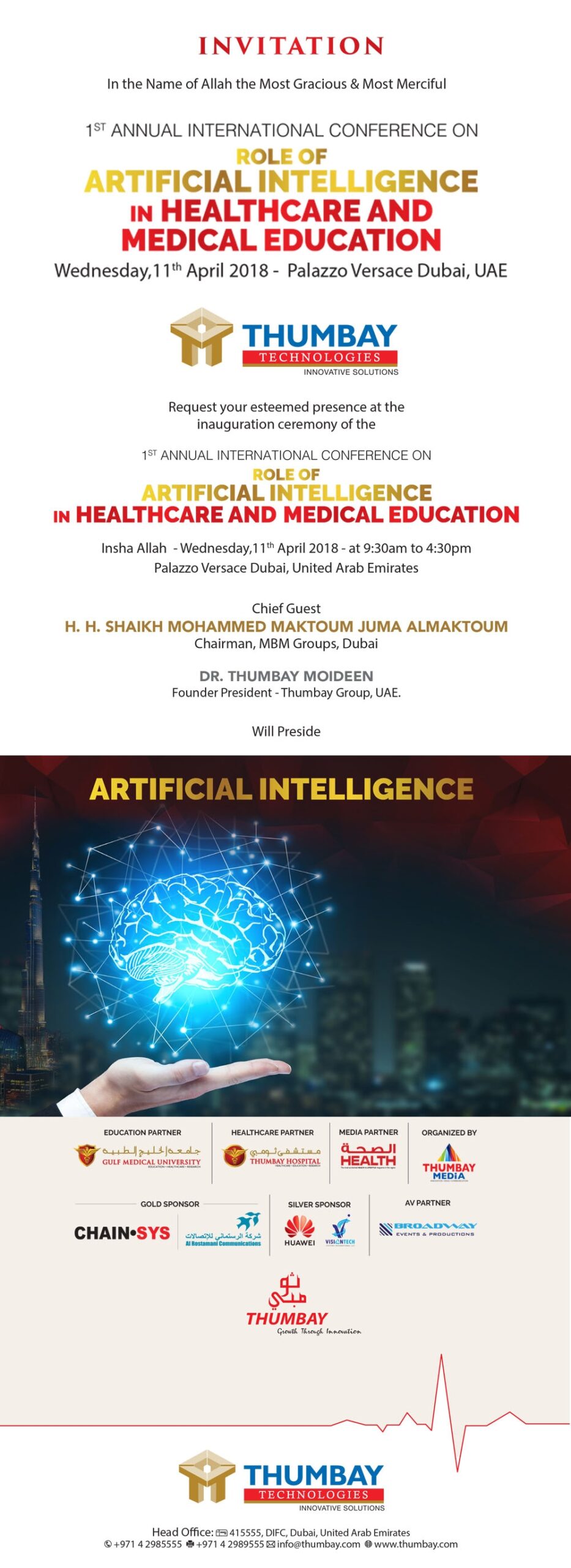 Ai invitation Thumbay Technologies