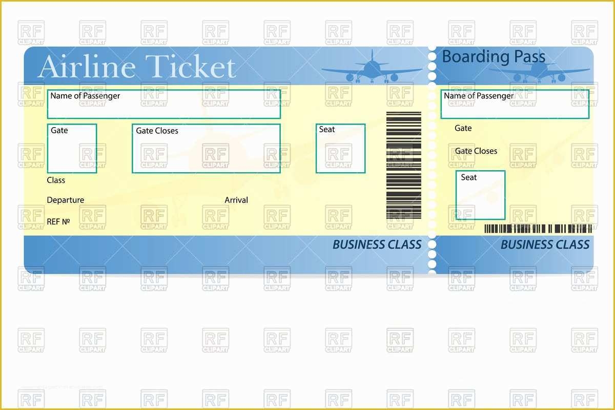 Airline Ticket Invitation Template Free Download Of Airline Ticket