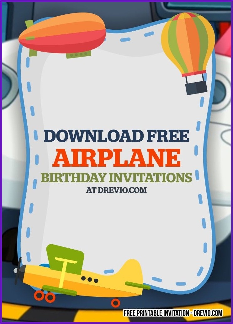airplane ticket invitation template free