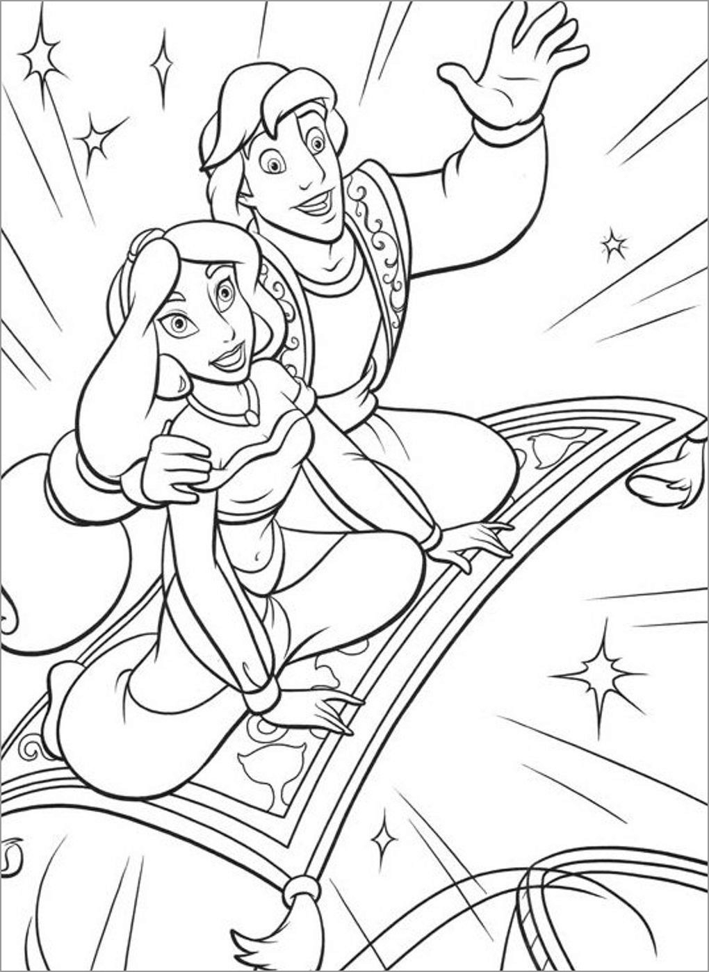 Aladdin Coloring Pages ColoringBay