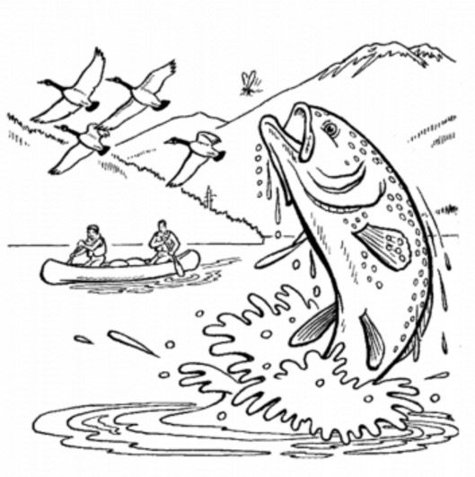 Fishing Coloring Page