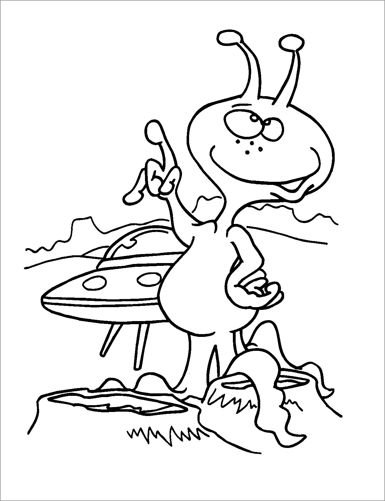 Alien Coloring Pages ColoringBay