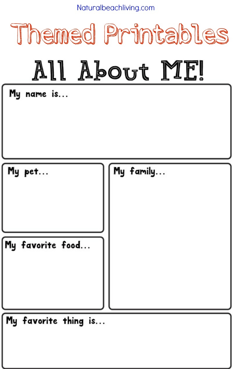all about me worksheet for preschool