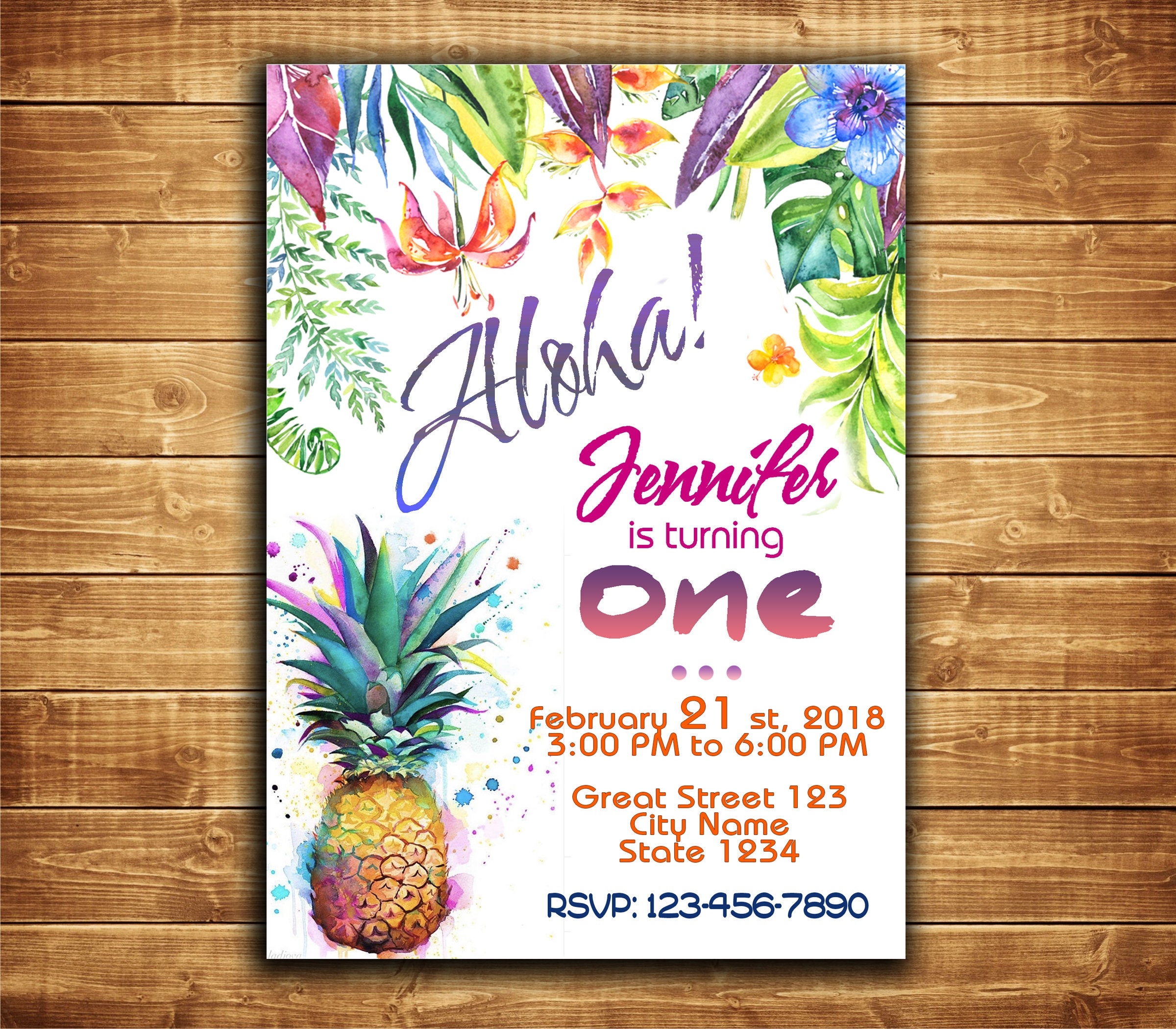 Aloha Invitation Template
