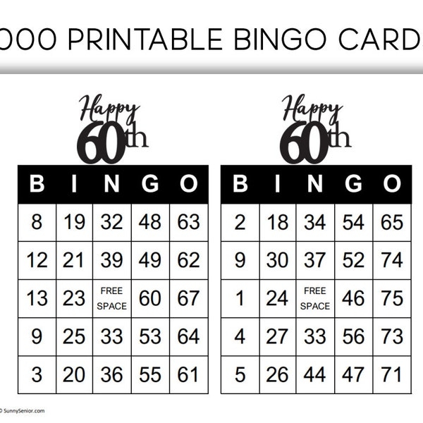 Aloha Party Printable Bingo Cards Set Of 1000 Etsy