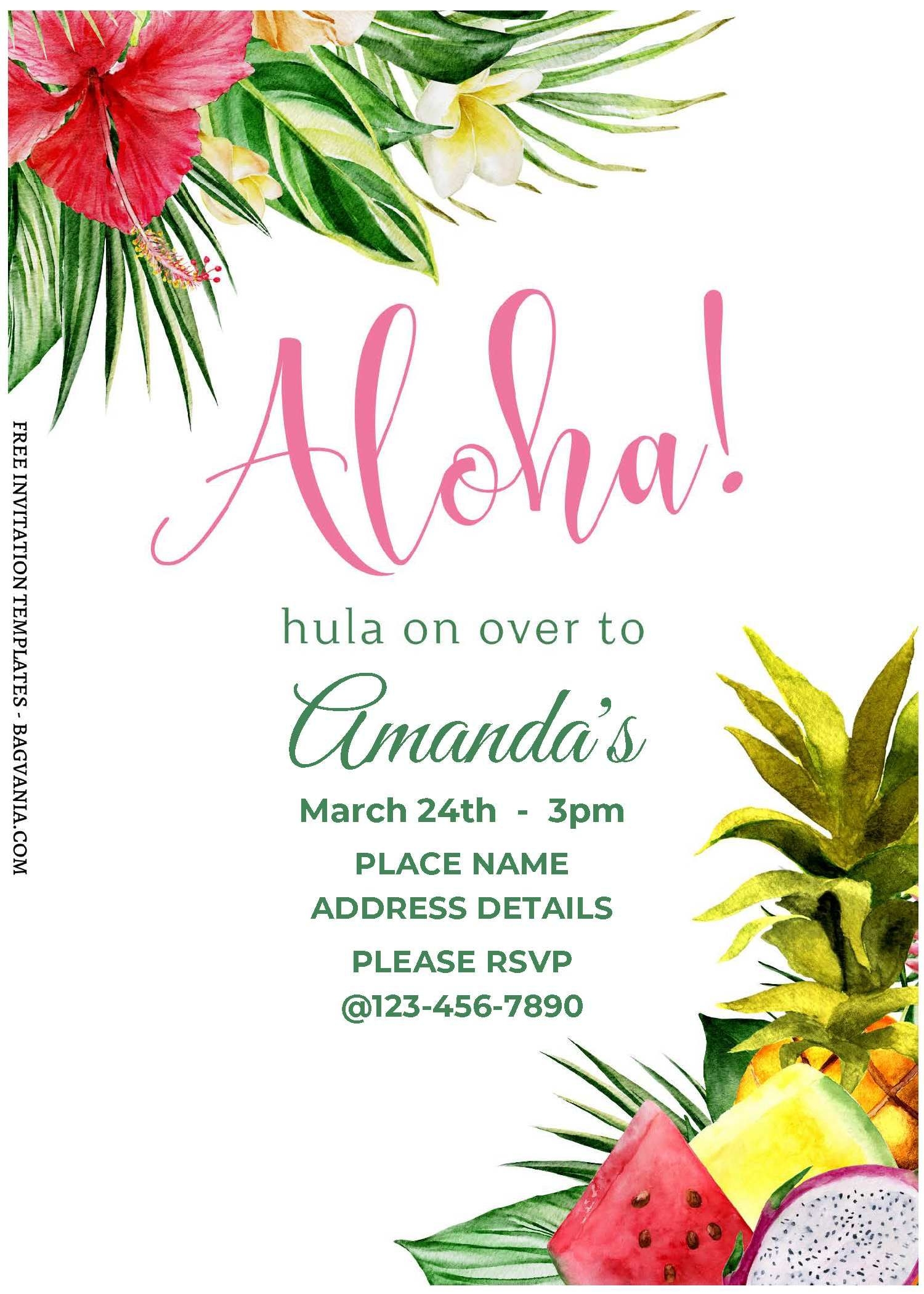 summer birthday invitation templates