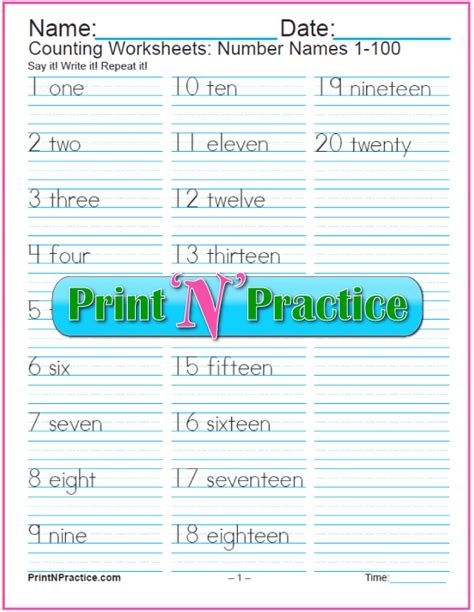 Alphabet Practice Worksheets Number Practice Worksheets 09f Artofit