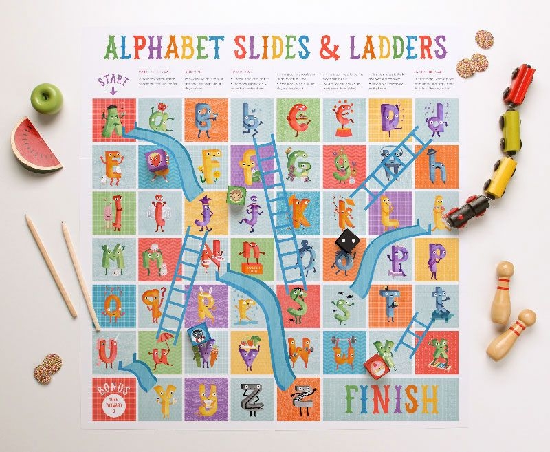 ALPHABET SLIDES AND LADDERS FREE PRINTABLE GAME Free Printable Games