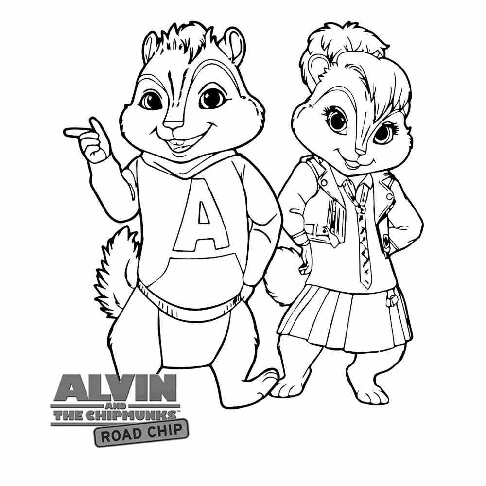 Alvin And The Chipmunks Coloring Pages Books 100 FREE And Printable 