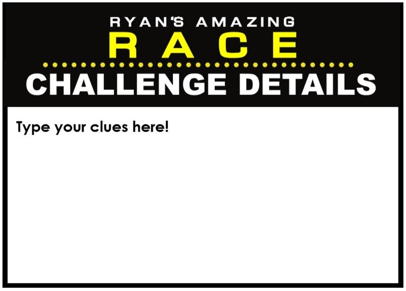 Amazing Race Envelope Template Sampletemplatess Sampletemplatess 
