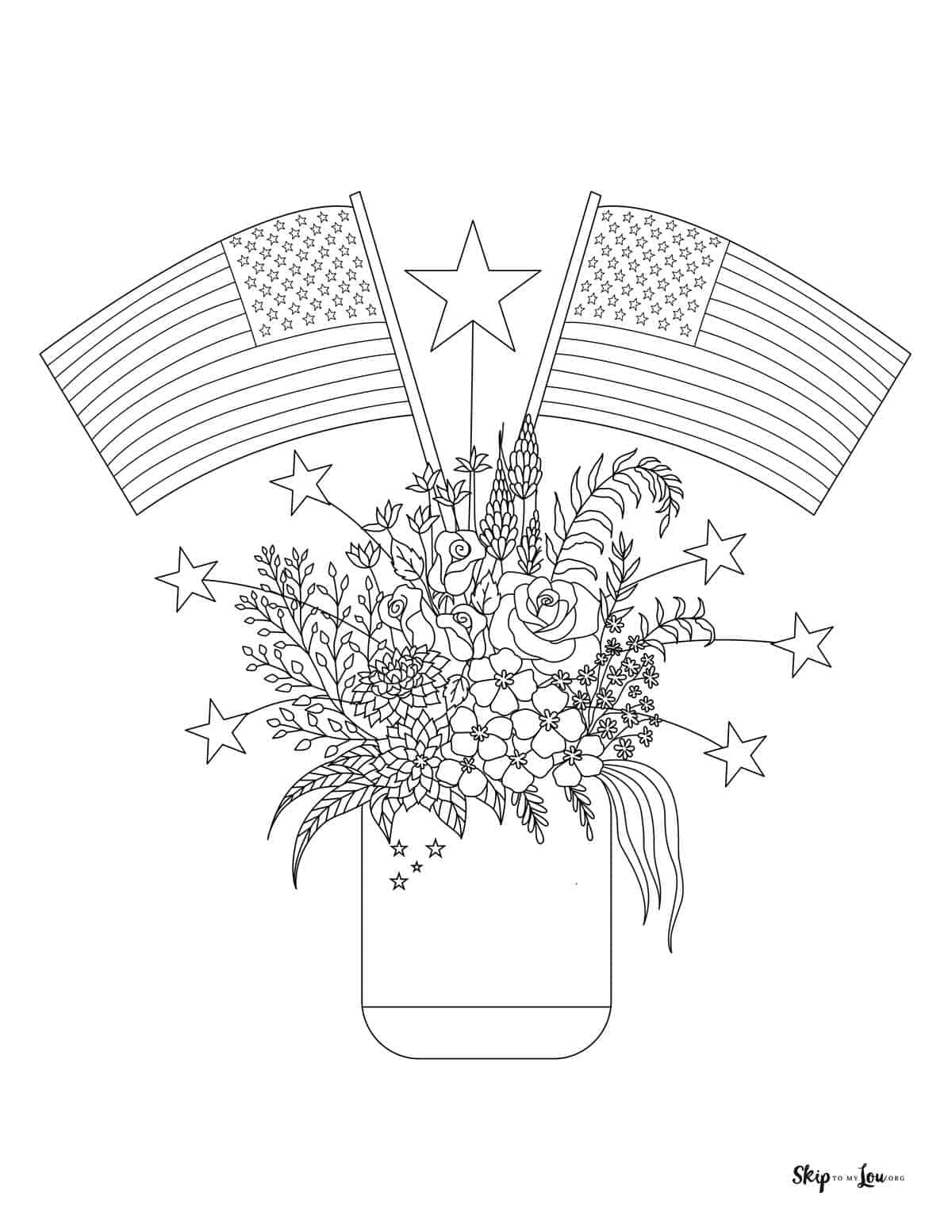 American Flag Coloring Pages Skip To My Lou