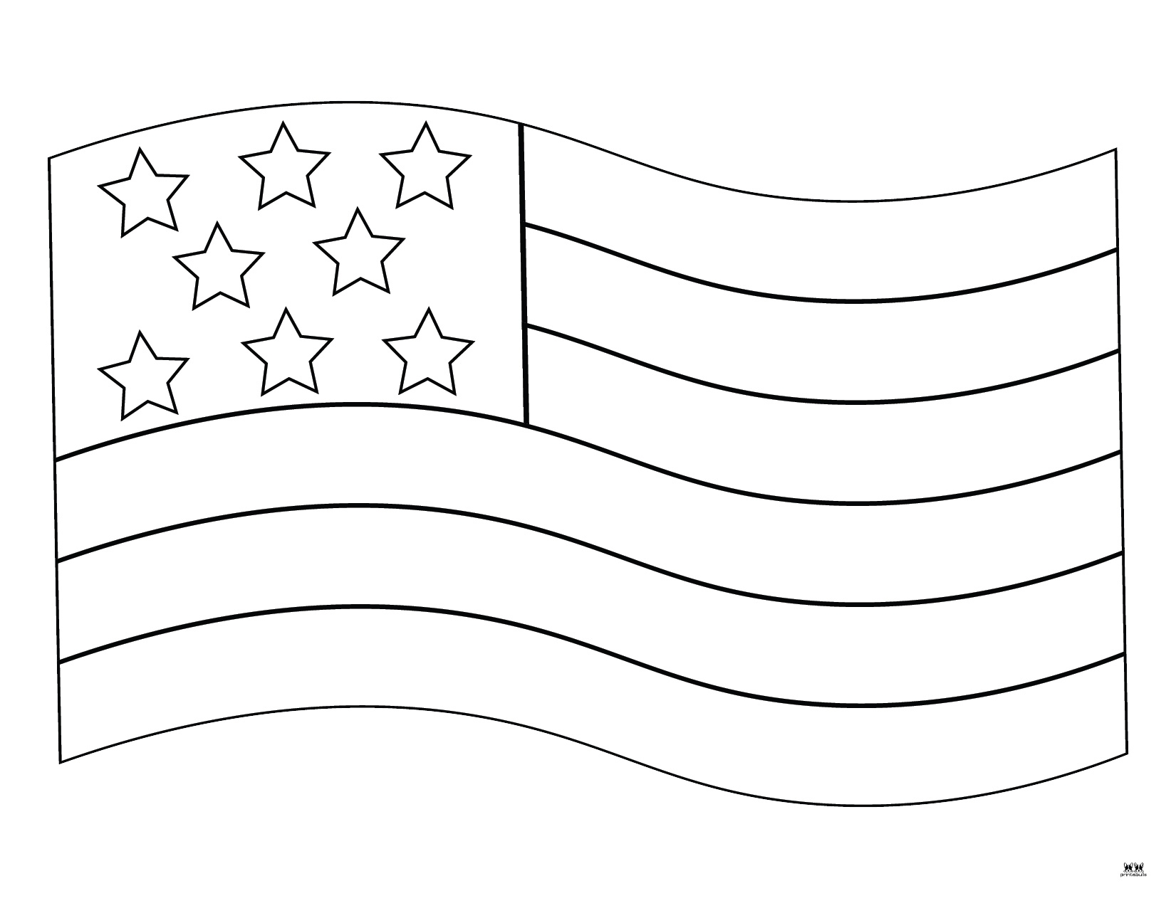Color Pages Of The American Flag
