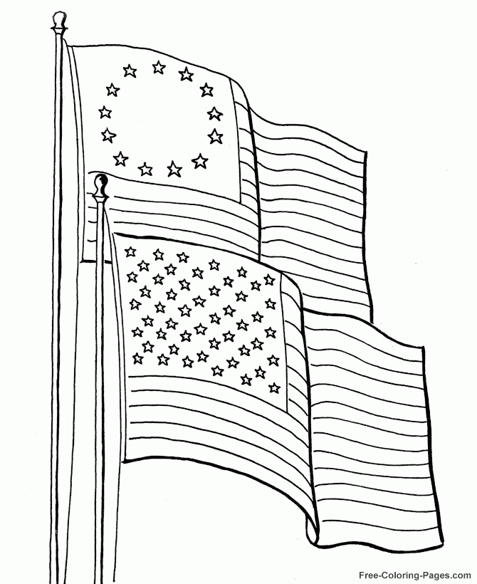 American Flag Coloring Pages