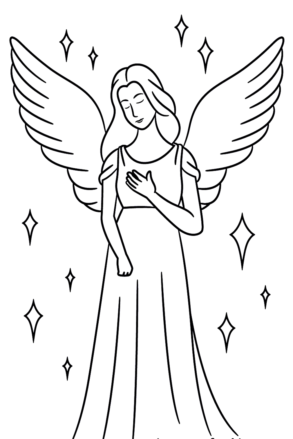 Angel Coloring Page Coloring Page Free Printable Coloring Pages