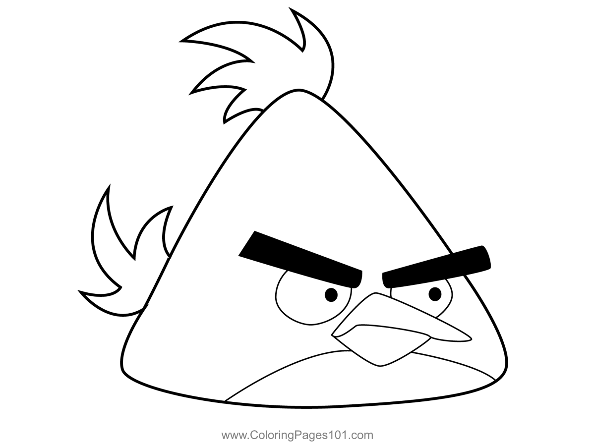 Angry Birds Chuck Coloring Page For Kids Free Angry Birds Printable 