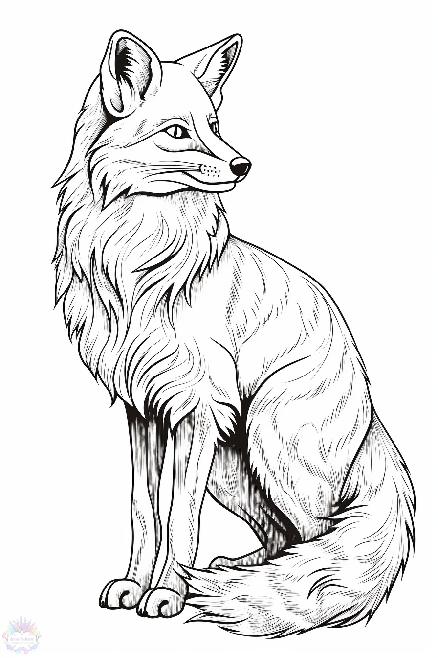 free coloring pages of foxes