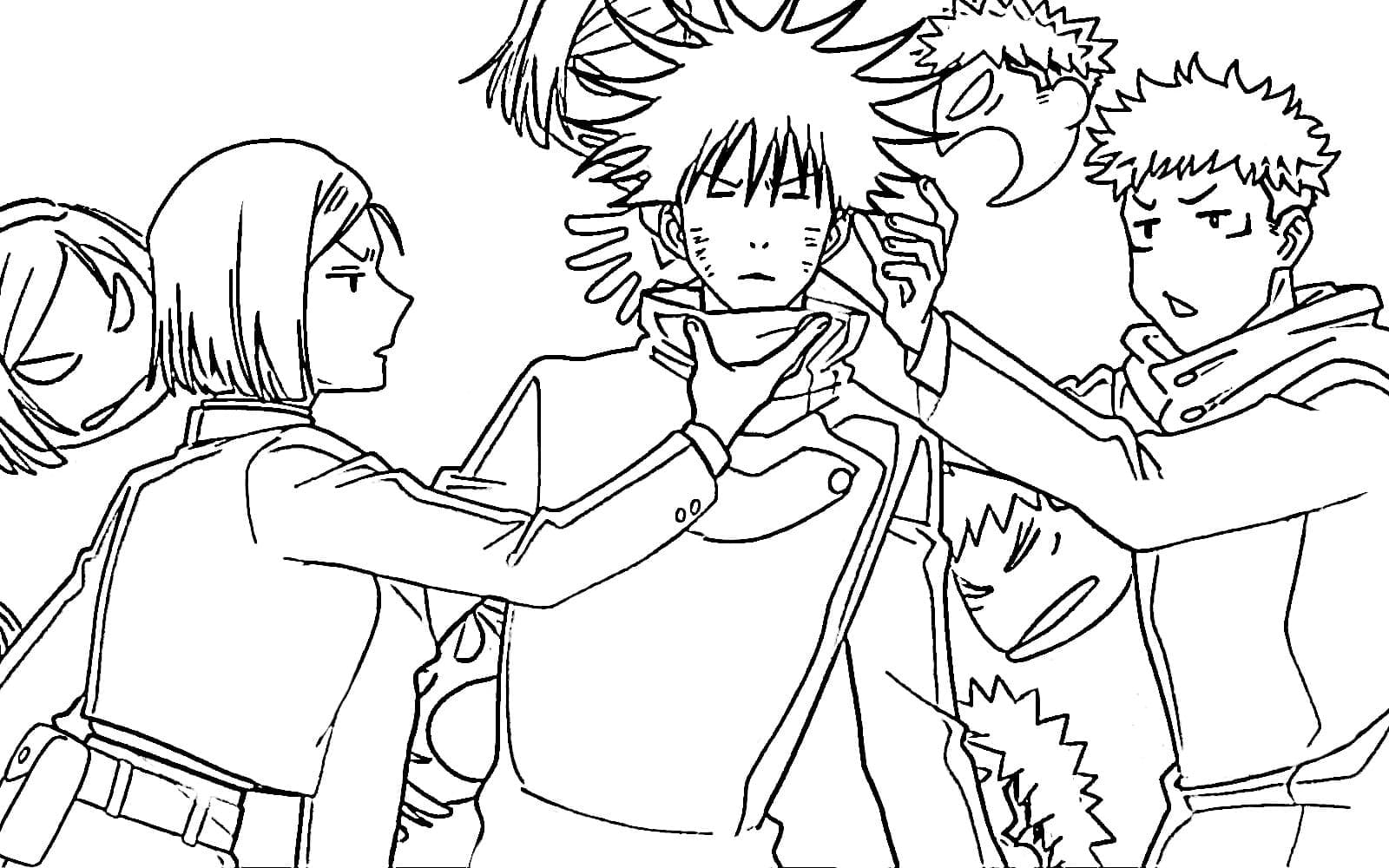 Anime Jujutsu Kaisen Coloring Page Free Printable Coloring Pages For Kids