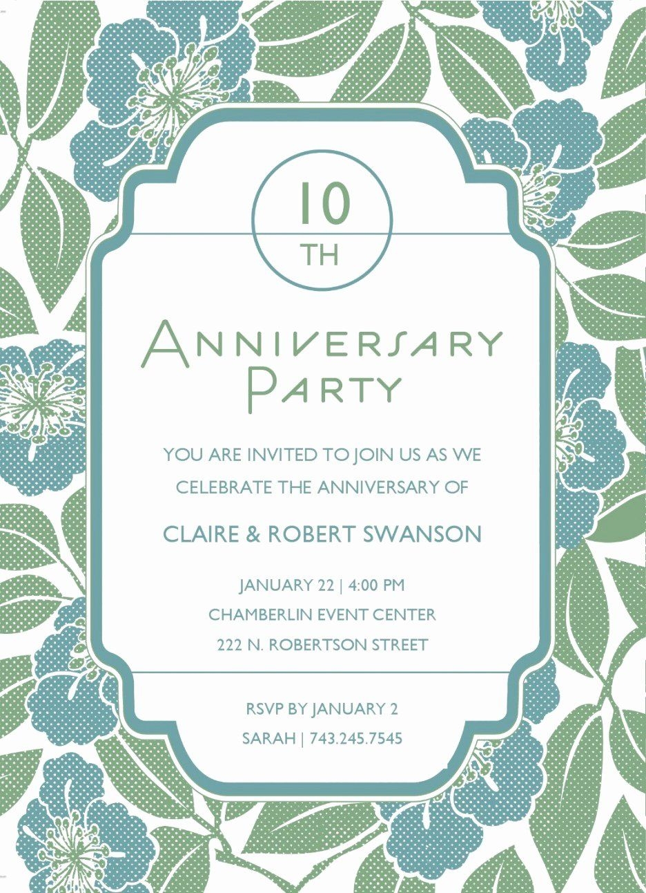 Anniversary Invitation Templates Social Media Template