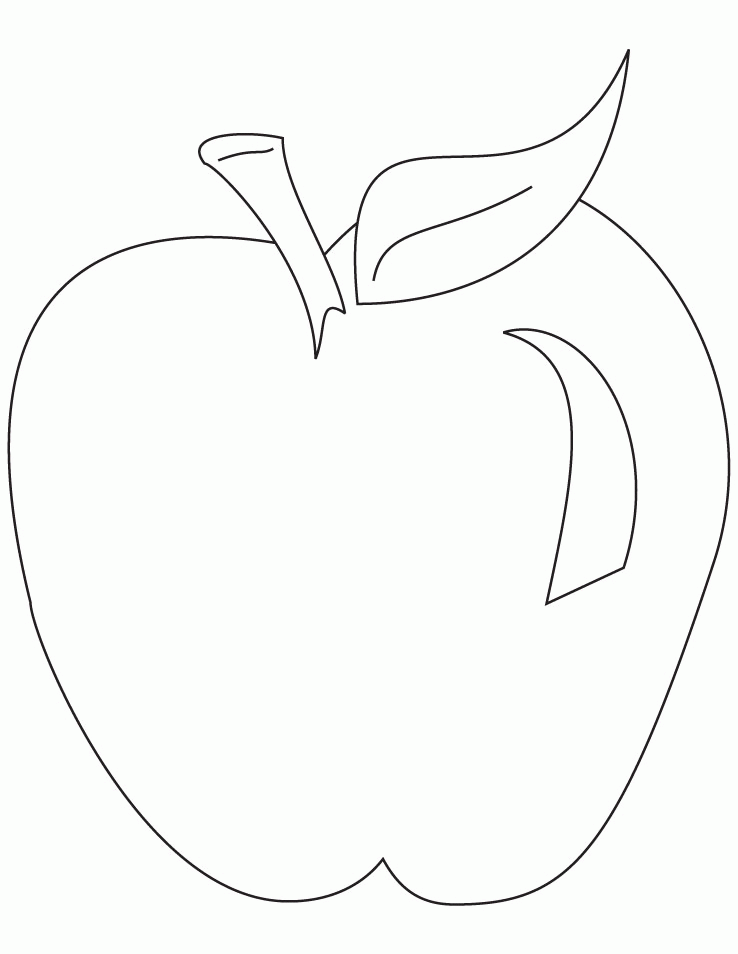 Apple Coloring Pages For Preschoolers Coloring Home