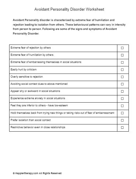 anti social personality disorder worksheet for psychology
