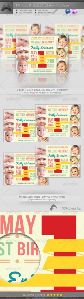 Baby Big One Birthday Invitation Template By Katzeline KL At Coroflot