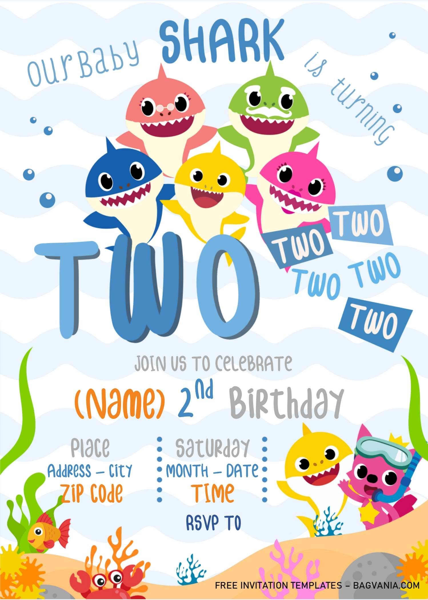 2nd birthday invite template