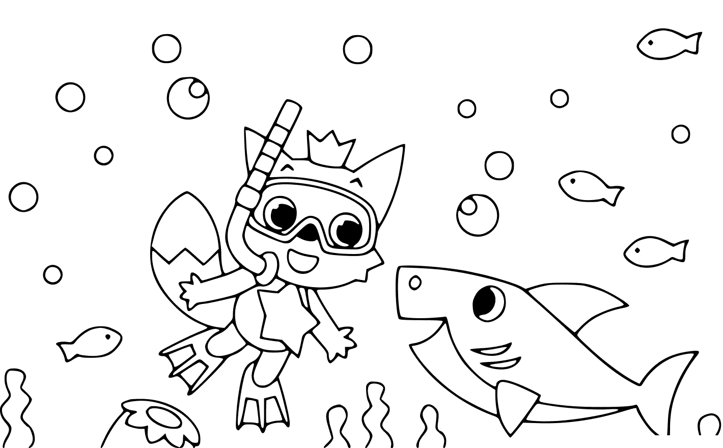 Baby Shark Coloring Page Coloring Book