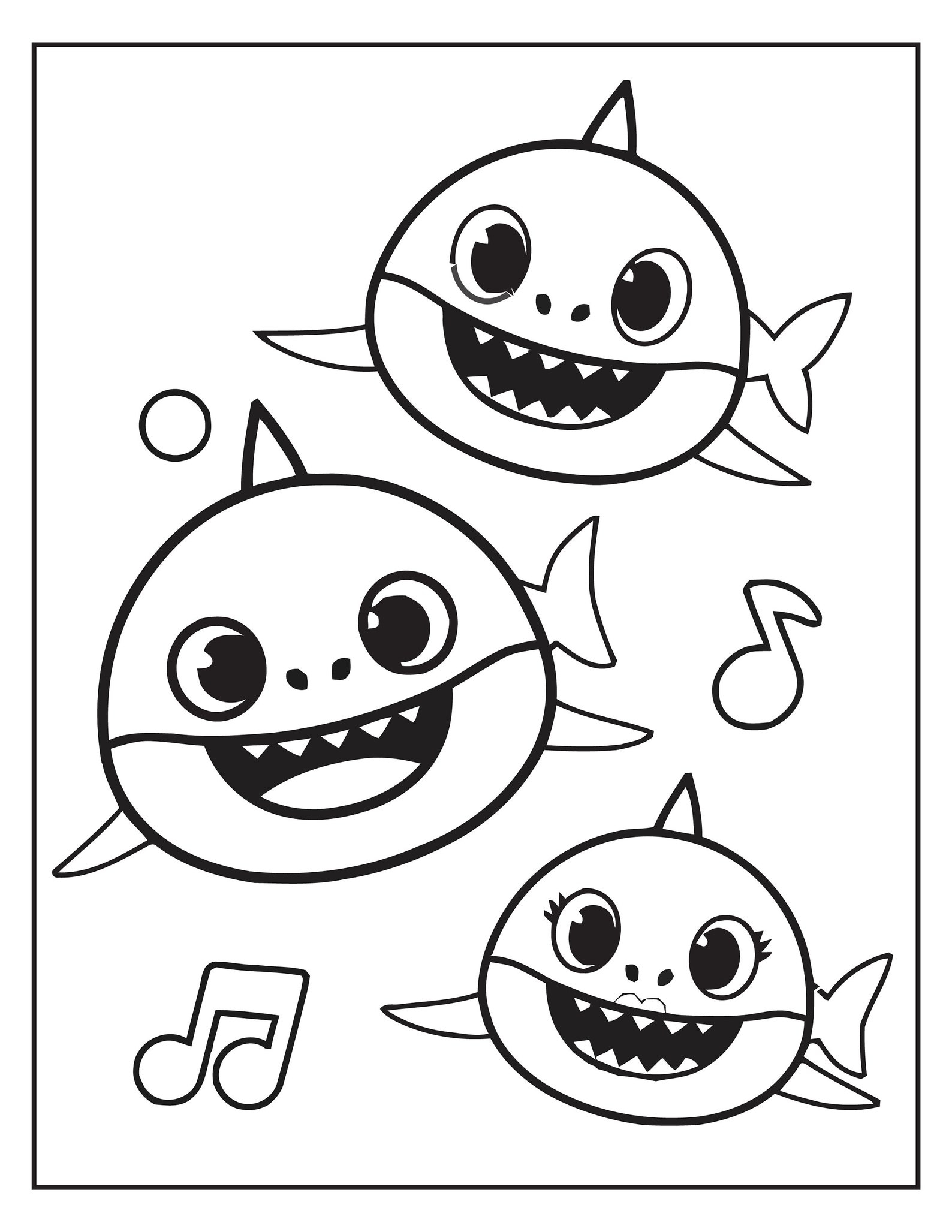Baby Shark Printable Coloring Pages