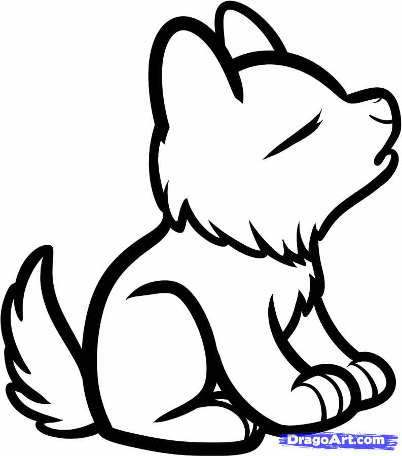 Baby Wolves Coloring Pages Coloring Home
