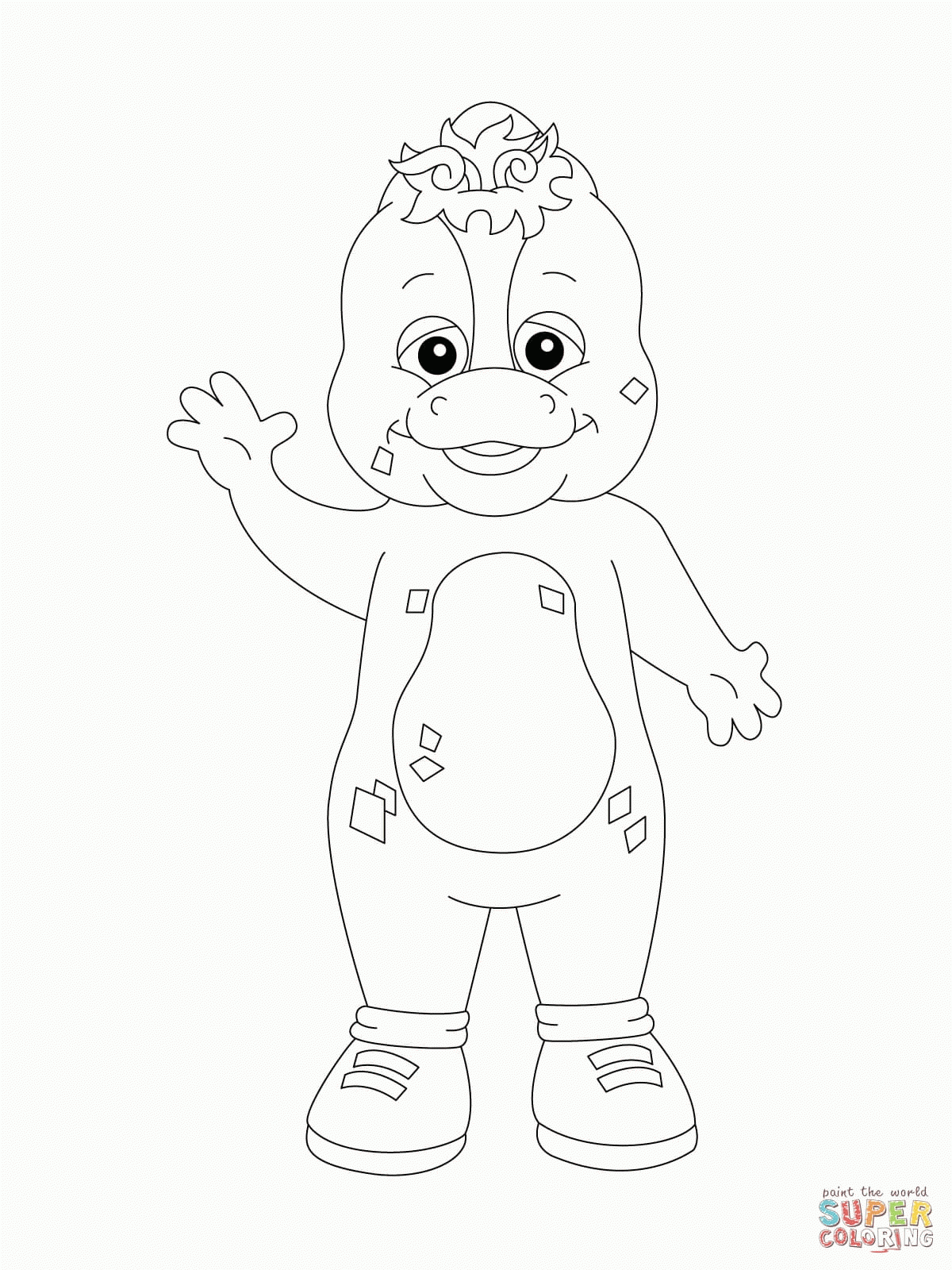Barney Birthday Coloring Pages Coloring Home